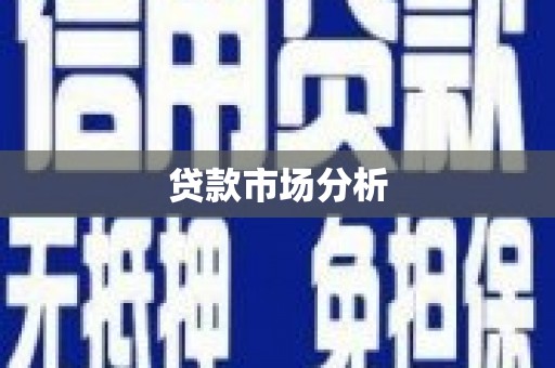 龙江贷款市场分析