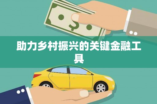 金华助力乡村振兴的关键金融工具
