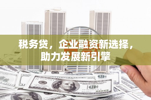 西峡税务贷，企业融资新选择，助力发展新引擎